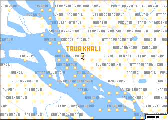 map of Tāuākhāli