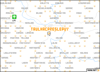 map of Taulhac-près-le-Puy