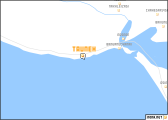 map of Ţā‘ūneh