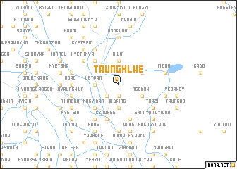 map of Taunghlwe