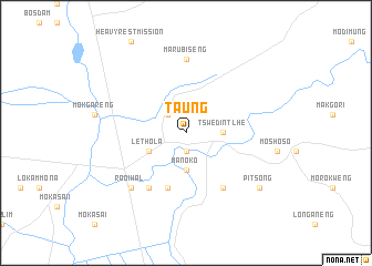 map of Taung