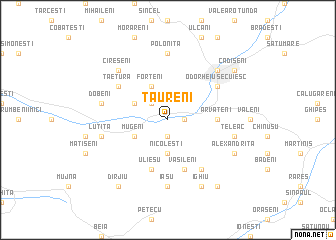 map of Tăureni