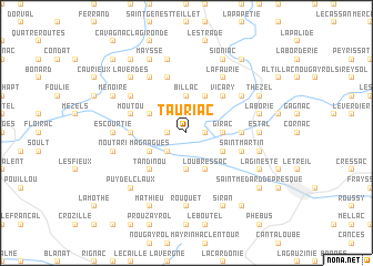 map of Tauriac