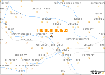 map of Taurignan-Vieux