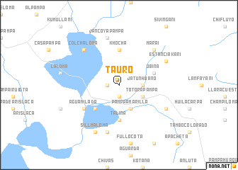 map of Tauro