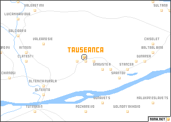 map of Tăuşeanca