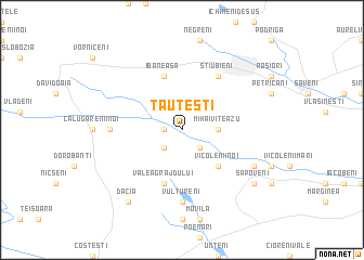 map of Tăuteşti