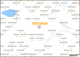 map of Tautiškiai