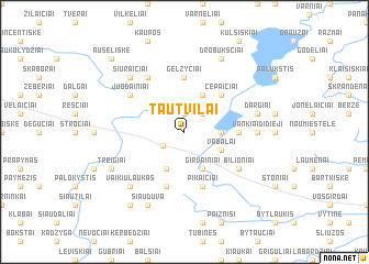 map of Tautvilai