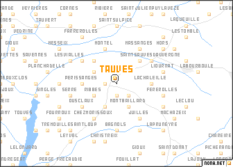 map of Tauves