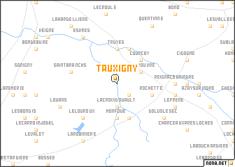 map of Tauxigny