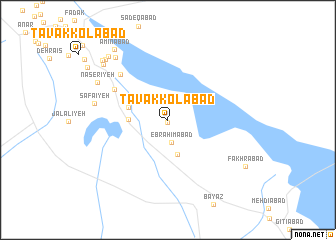 map of Tavakkolābād