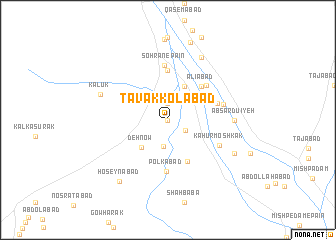 map of Tavakkolābād