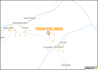 map of Tavakkolābād