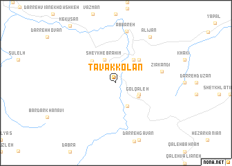 map of Tavakkolān