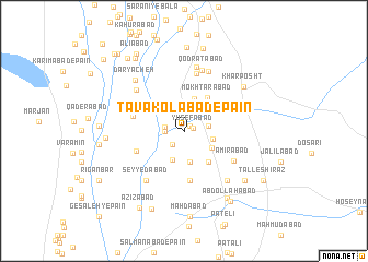 map of Tavakolābād-e Pā\