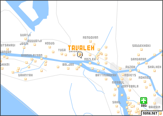map of Ţavāleh