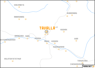 map of Tavallā