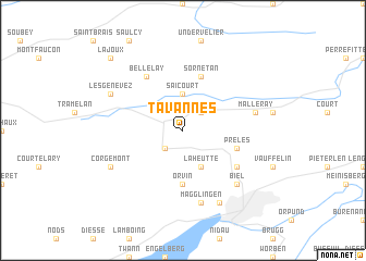 map of Tavannes