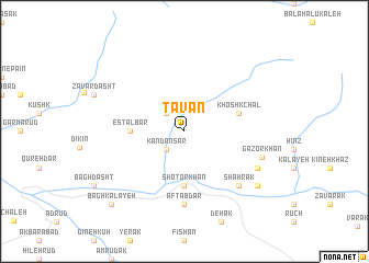 map of Tavān