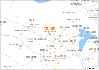 map of Tāvān