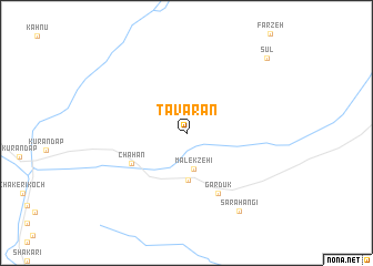 map of Tavārān