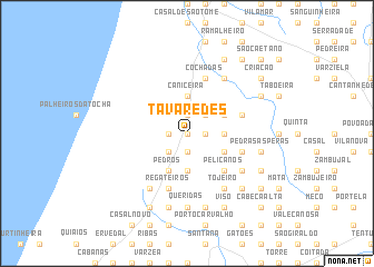 map of Tavaredes