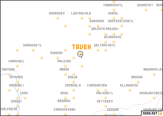 map of Tāveh