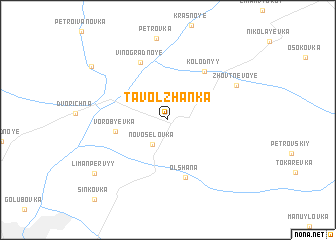 map of Tavolzhanka