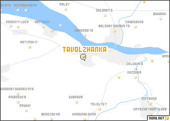 map of Tavolzhanka