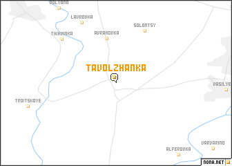 map of Tavolzhanka