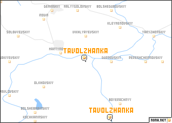 map of Tavolzhanka