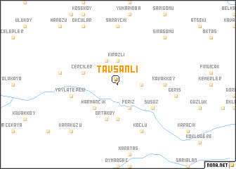 map of Tavşanlı