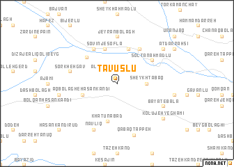 map of Ţāvūslū