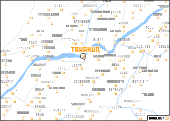 map of Tawahun