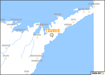 map of Tawake