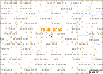 map of Tawalgoda