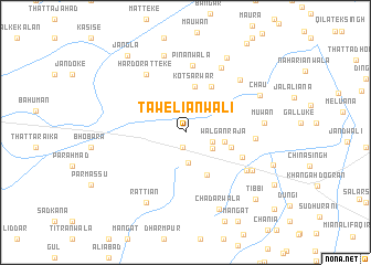 map of Taweliānwāli