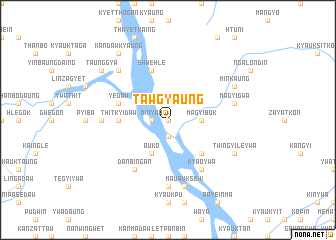 map of Tawgyaung