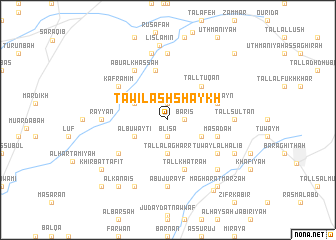 map of Ţawīl ash Shaykh