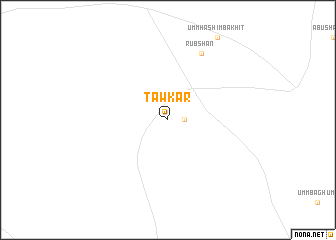 map of Ţawkar