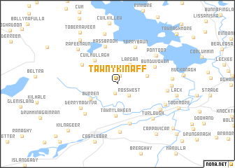 map of Tawnykinaff