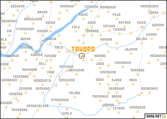 map of Taworo