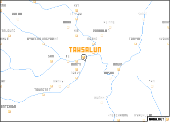 map of Tawsalun