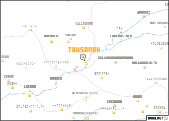 map of Tawsānah