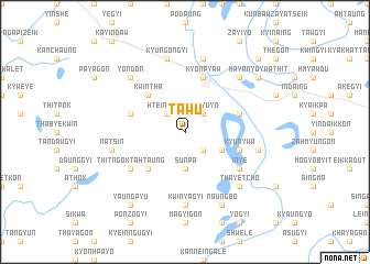 map of Taw-u