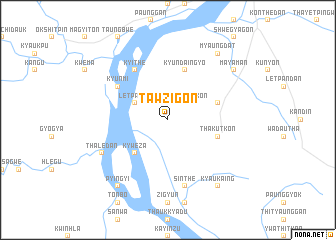 map of Tawzigon