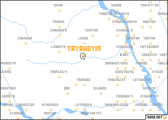 map of Tayawgyin