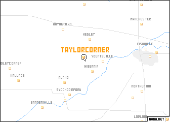 map of Taylor Corner