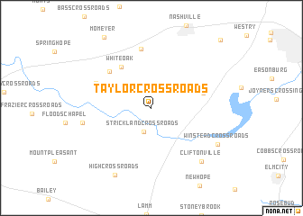 map of Taylor Crossroads